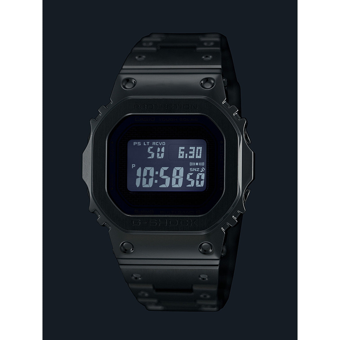 G-SHOCK カシオ Gショック CASIO GMW-B5000D-2JF タフソーラー 電波時計 腕時計 メンズ フルメタル シルバー  メタリックブルー スマートフォンリンク【2024 新作】