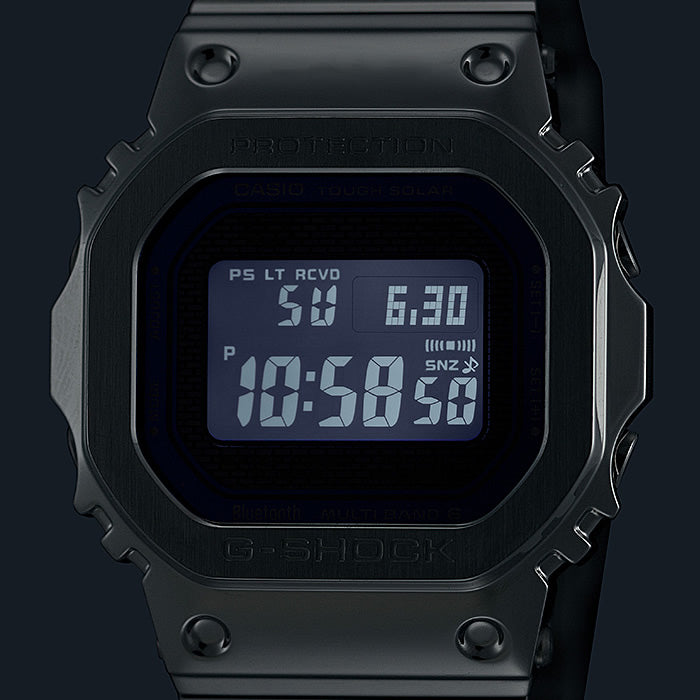 G-SHOCK カシオ Gショック CASIO GMW-B5000D-2JF タフソーラー 電波時計 腕時計 メンズ フルメタル シルバー メタリックブルー スマートフォンリンク【2024 新作】