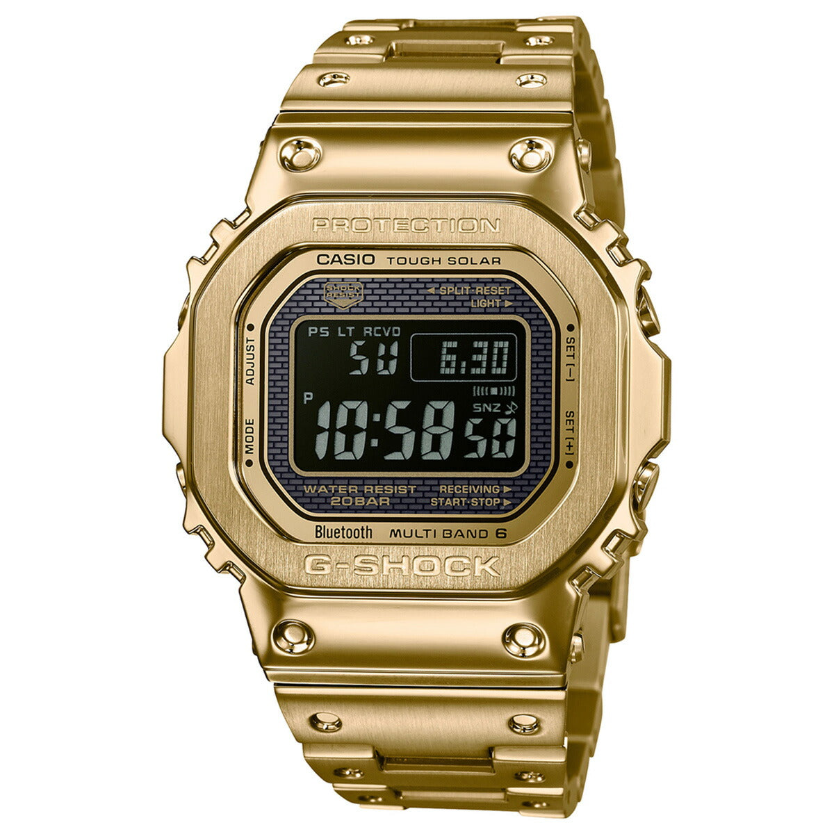 カシオ Gショック CASIO G-SHOCK タフソーラー 電波時計 デジタル 腕時計 メンズ フルメタル ゴールド GMW-B5000GD-9JF