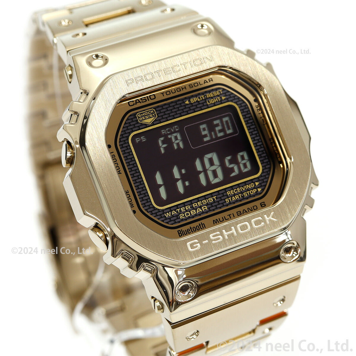 カシオ Gショック CASIO G-SHOCK タフソーラー 電波時計 デジタル 腕時計 メンズ フルメタル ゴールド GMW-B5000GD-9JF