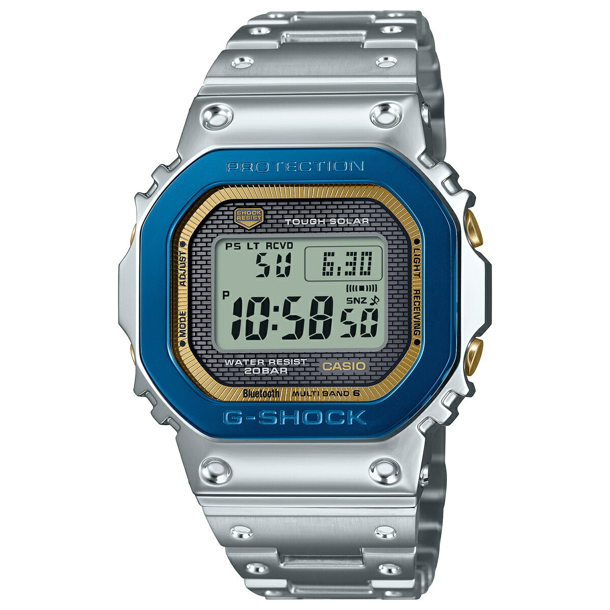 G-SHOCK カシオ Gショック CASIO GMW-B5000SS-2JR タフソーラー 電波時計 腕時計 メンズ フルメタル 空と海 CASIO WATCH 50TH ANNIVERSARY【2024 新作】