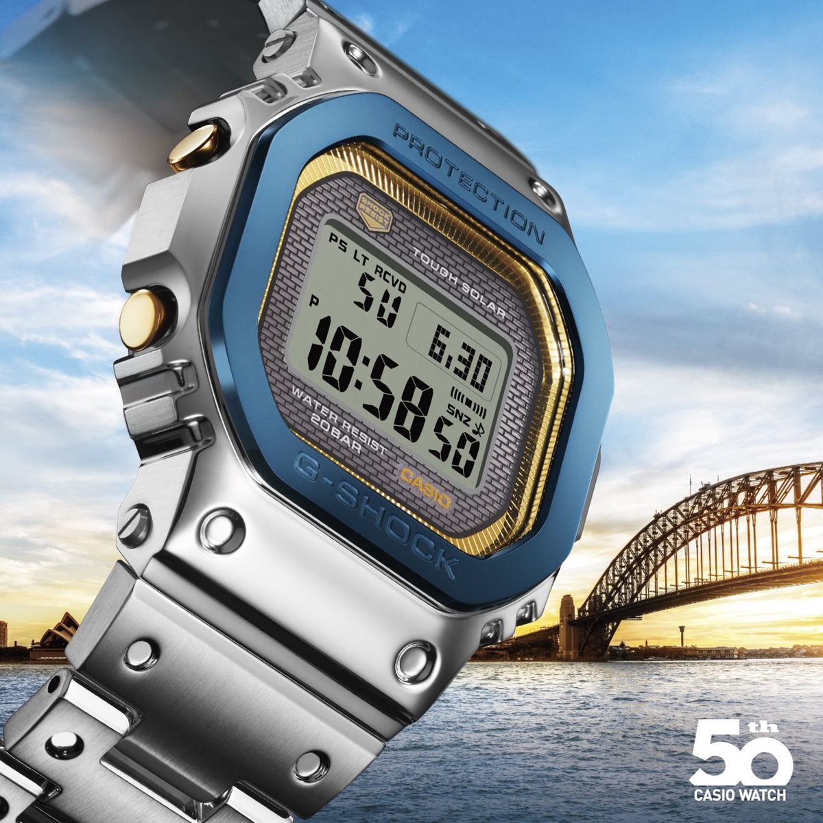 G-SHOCK カシオ Gショック CASIO GMW-B5000SS-2JR タフソーラー 電波時計 腕時計 メンズ フルメタル 空と海 CASIO WATCH 50TH ANNIVERSARY【2024 新作】