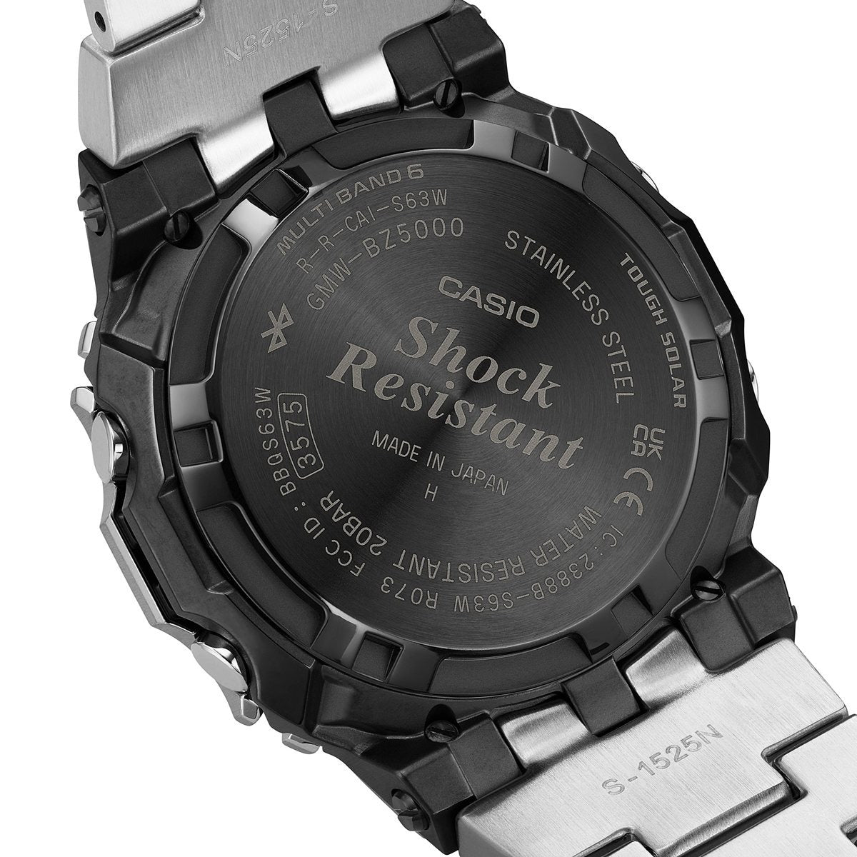 G-SHOCK カシオ Gショック CASIO GMW-BZ5000D-1JF タフソーラー 電波時計 腕時計 メンズ フルメタル シルバー MIP液晶 スマートフォンリンク