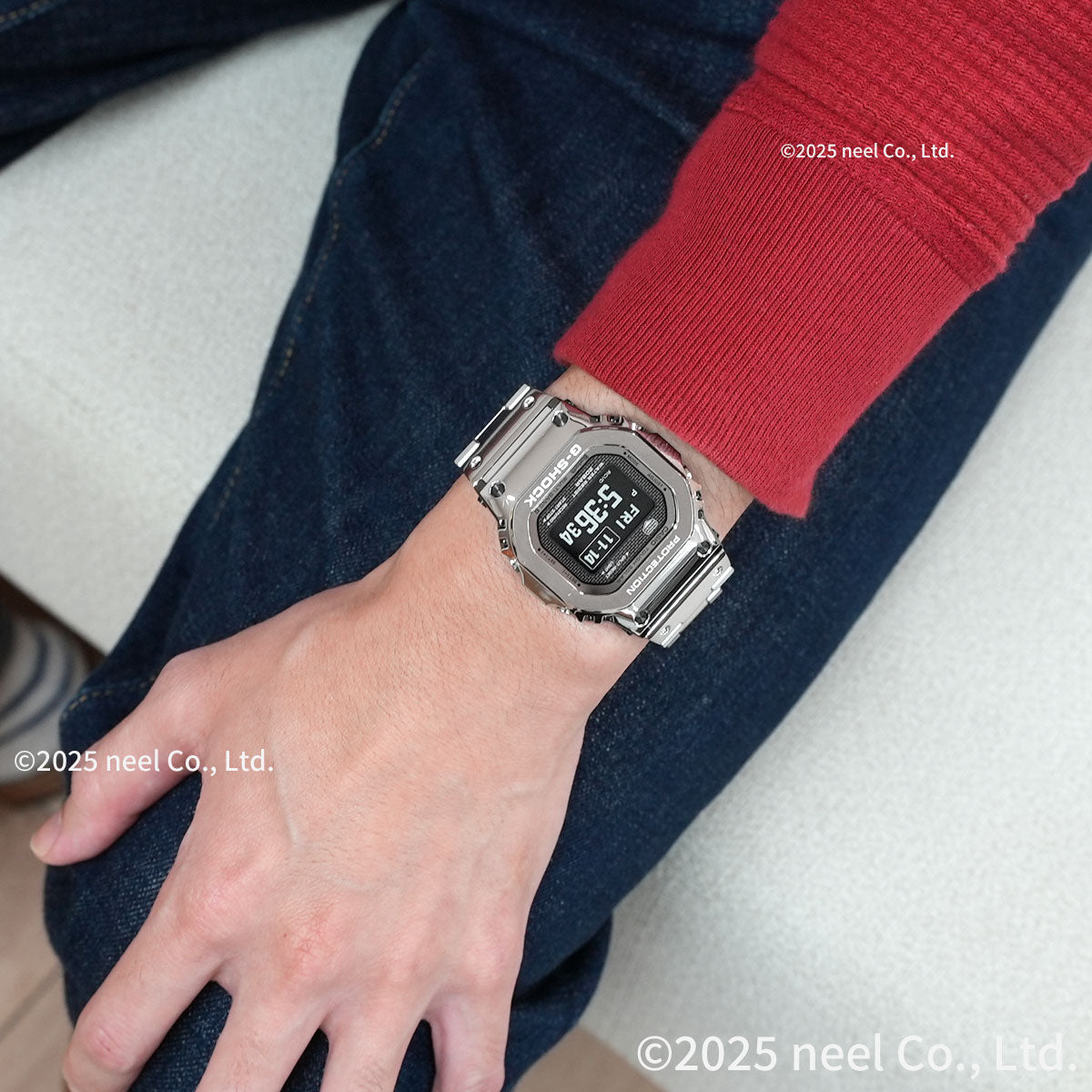 G-SHOCK カシオ Gショック CASIO GMW-BZ5000D-1JF タフソーラー 電波時計 腕時計 メンズ フルメタル シルバー MIP液晶 スマートフォンリンク
