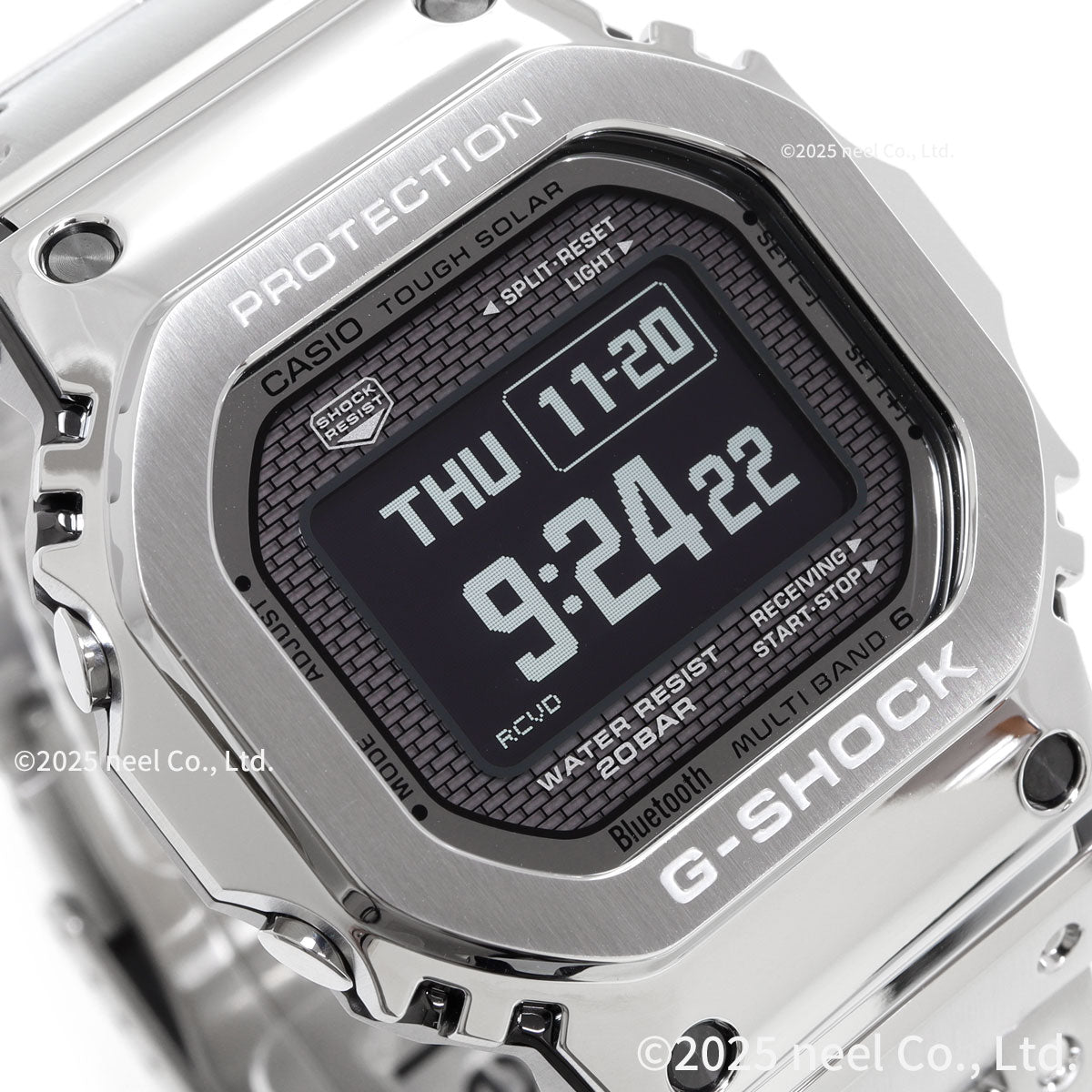 G-SHOCK カシオ Gショック CASIO GMW-BZ5000D-1JF タフソーラー 電波時計 腕時計 メンズ フルメタル シルバー MIP液晶 スマートフォンリンク