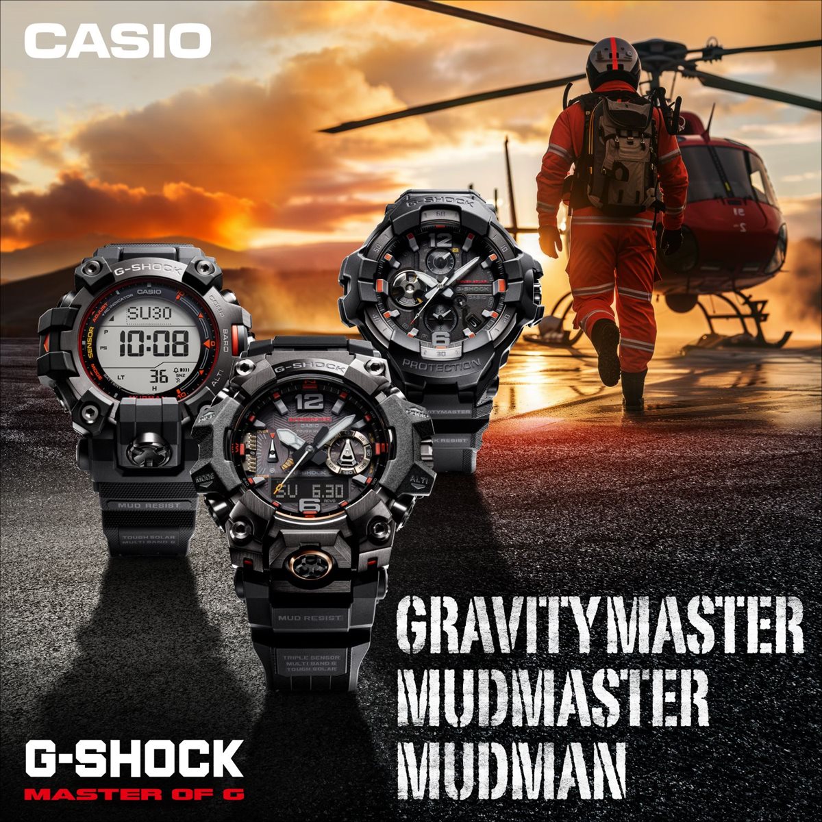 G-SHOCK カシオ Gショック グラビティマスター GRAVITYMASTER CASIO ソーラー 腕時計 メンズ MASTER OF G GR-B300EC-1AJF【2024 新作】