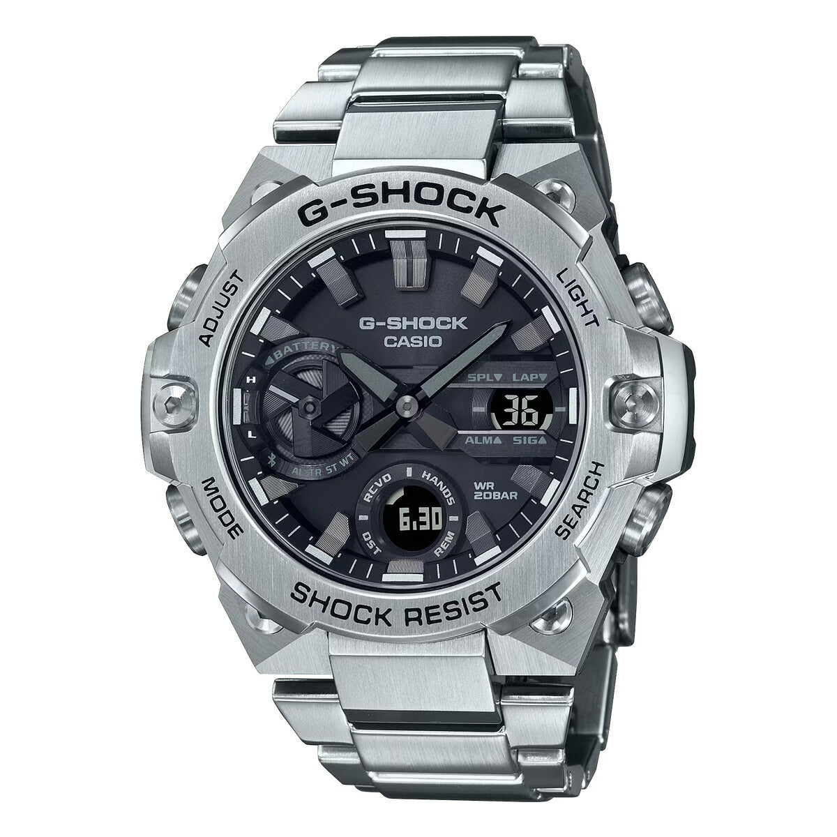 カシオ CASIO G-STEEL GST-B400D-1AJF 腕時計 メンズ タフソーラー Gショック Gスチール CASIO シルバー ブラック