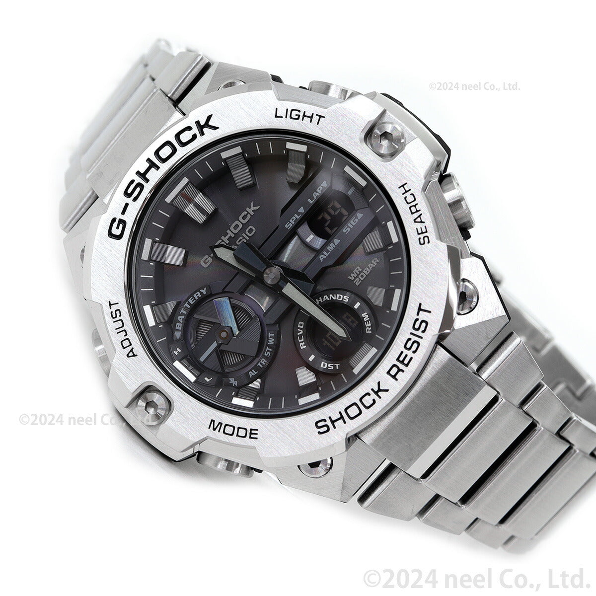 カシオ CASIO G-STEEL GST-B400D-1AJF 腕時計 メンズ タフソーラー Gショック Gスチール CASIO シルバー ブラック