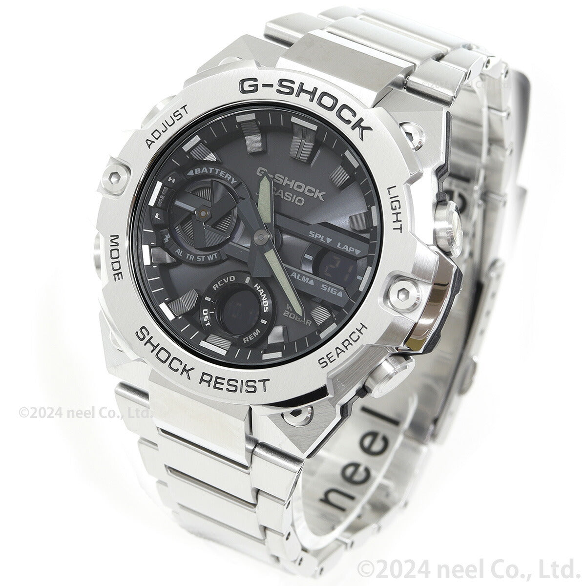 カシオ CASIO G-STEEL GST-B400D-1AJF 腕時計 メンズ タフソーラー Gショック Gスチール CASIO シルバー ブラック