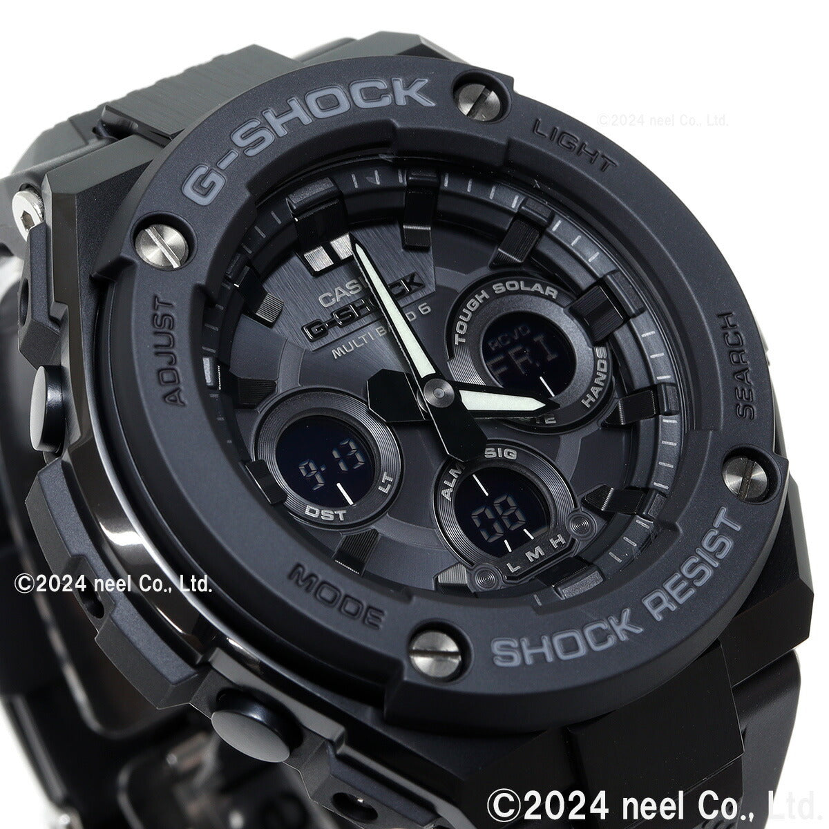 G-SHOCK ジーショック G-STEEL Gスチール GST-W300G-1A1JF メンズ 腕時計 電波ソーラー アナデジ ミドルサイズ オールブラック カシオ Gショック CASIO