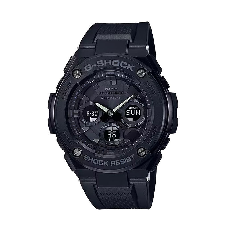 G-SHOCK ジーショック G-STEEL Gスチール GST-W300G-1A1JF メンズ 腕時計 電波ソーラー アナデジ ミドルサイズ オールブラック カシオ Gショック CASIO