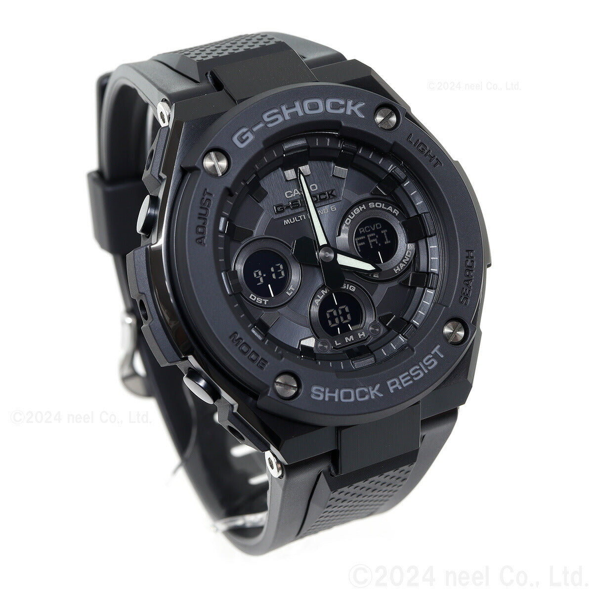 G-SHOCK ジーショック G-STEEL Gスチール GST-W300G-1A1JF メンズ 腕時計 電波ソーラー アナデジ ミドルサイズ オールブラック カシオ Gショック CASIO