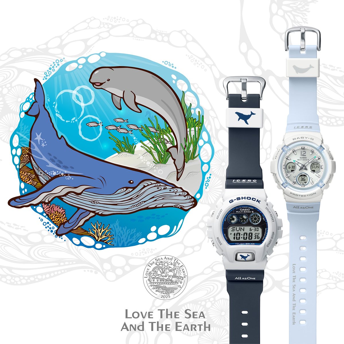 G-SHOCK カシオ Gショック CASIO ソーラー 腕時計 GW-6905K-7AJR タフソーラー スマートフォンリンク Love The Sea And The Earth ザトウクジラ【2025 新作】
