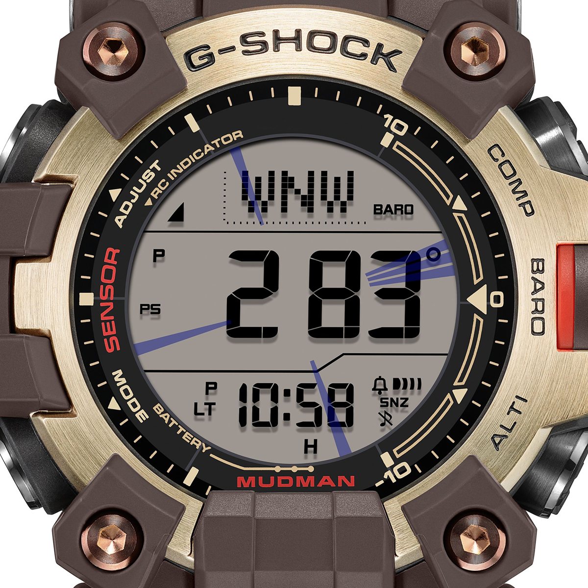 G-SHOCK ジーショック 電波 ソーラー カシオ Gショック マッドマン MUDMAN CASIO 限定 腕時計 MASTER OF G MASTER IN HORIZON GOLD GW-9500MH-5JF【2026 新作】