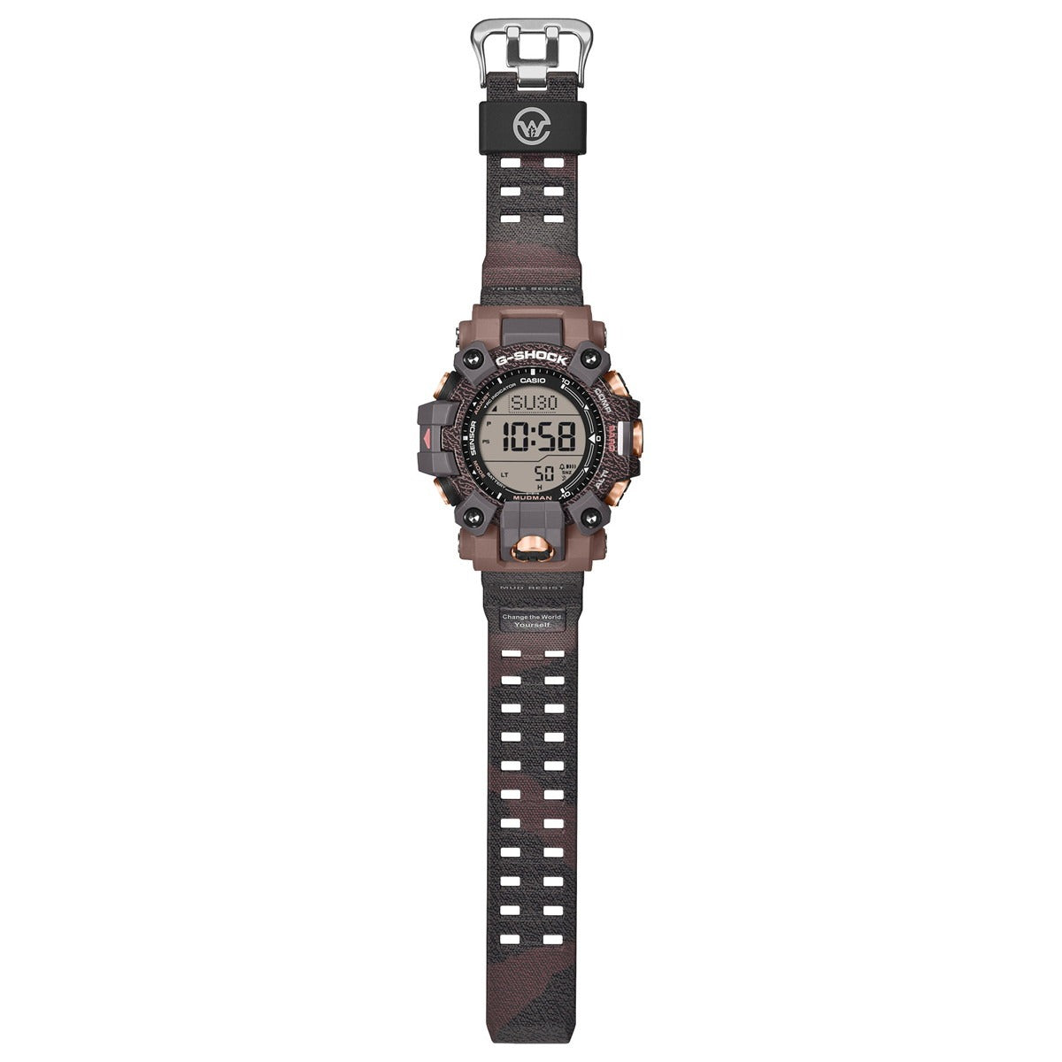 G-SHOCK 電波 ソーラー 電波時計 カシオ Gショック マッドマン MUDMAN CASIO 腕時計 MASTER OF G GW-9502KJ-8JR カバ Love The Sea And The Earth