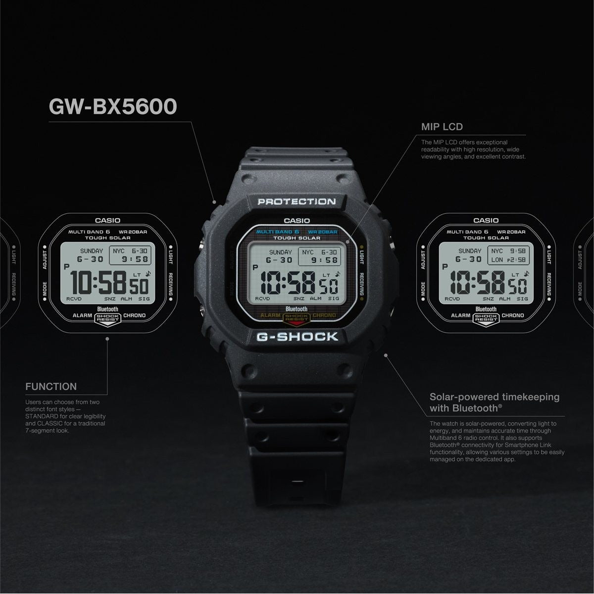 G-SHOCK カシオ Gショック CASIO GW-BX5600-1JF タフソーラー 電波時計 腕時計 メンズ MIP液晶 スマートフォンリンク