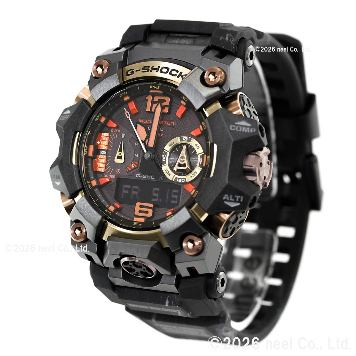 G-SHOCK 電波 ソーラー 電波時計 カシオ Gショック マッドマスター MUDMASTER CASIO 限定 腕時計 MASTER OF G GWG-B1000MG-1A9JR マグマ Magma Gold【2026 新作】