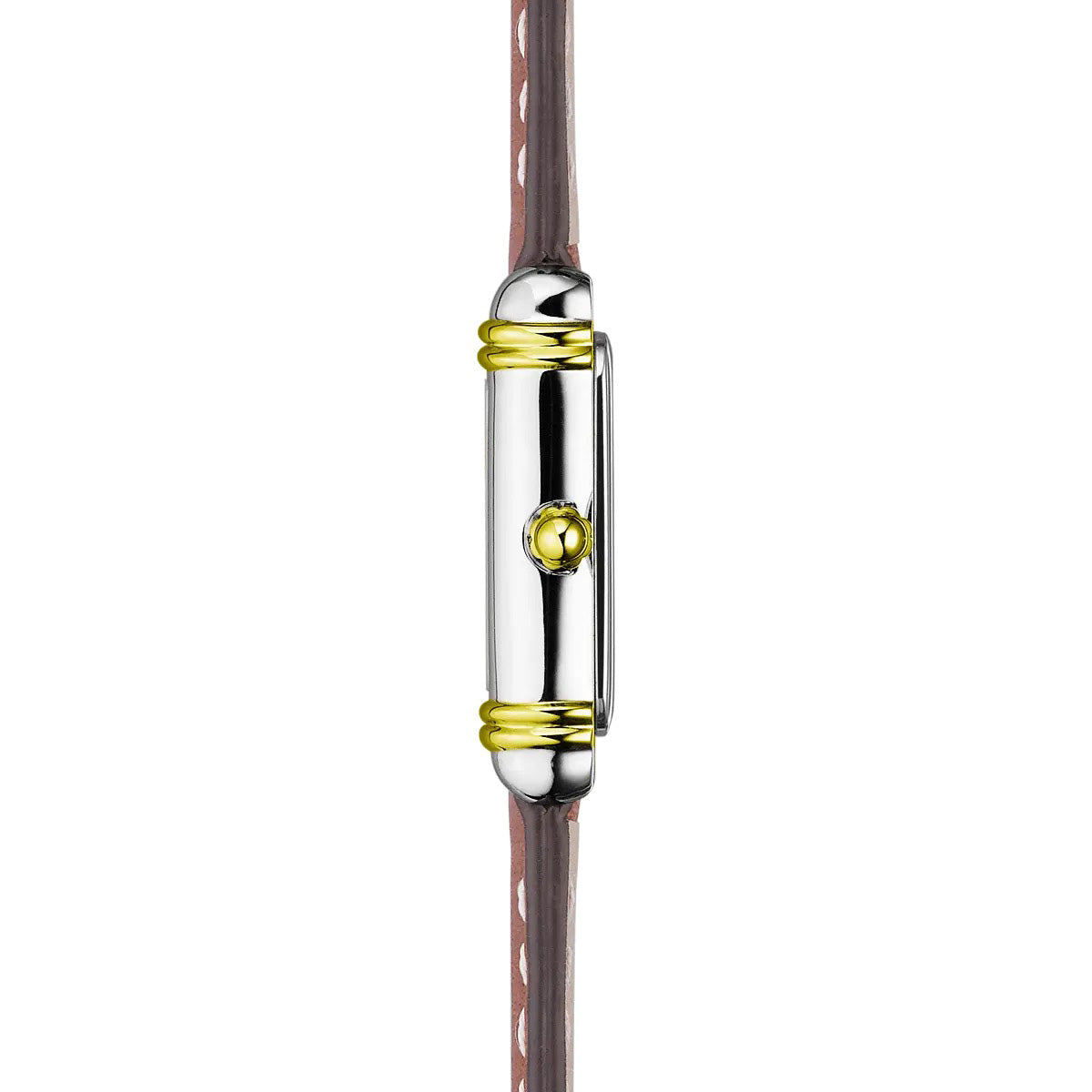 エルブラン HERBELIN アールデコ ミニ ARTDECO MINI 17.8mm×19.4mm 腕時計 レディース クオーツ H17438T22GD スクエア 革ベルト ブラウン アラビア数字 コンビ【60回分割手数料無料！】