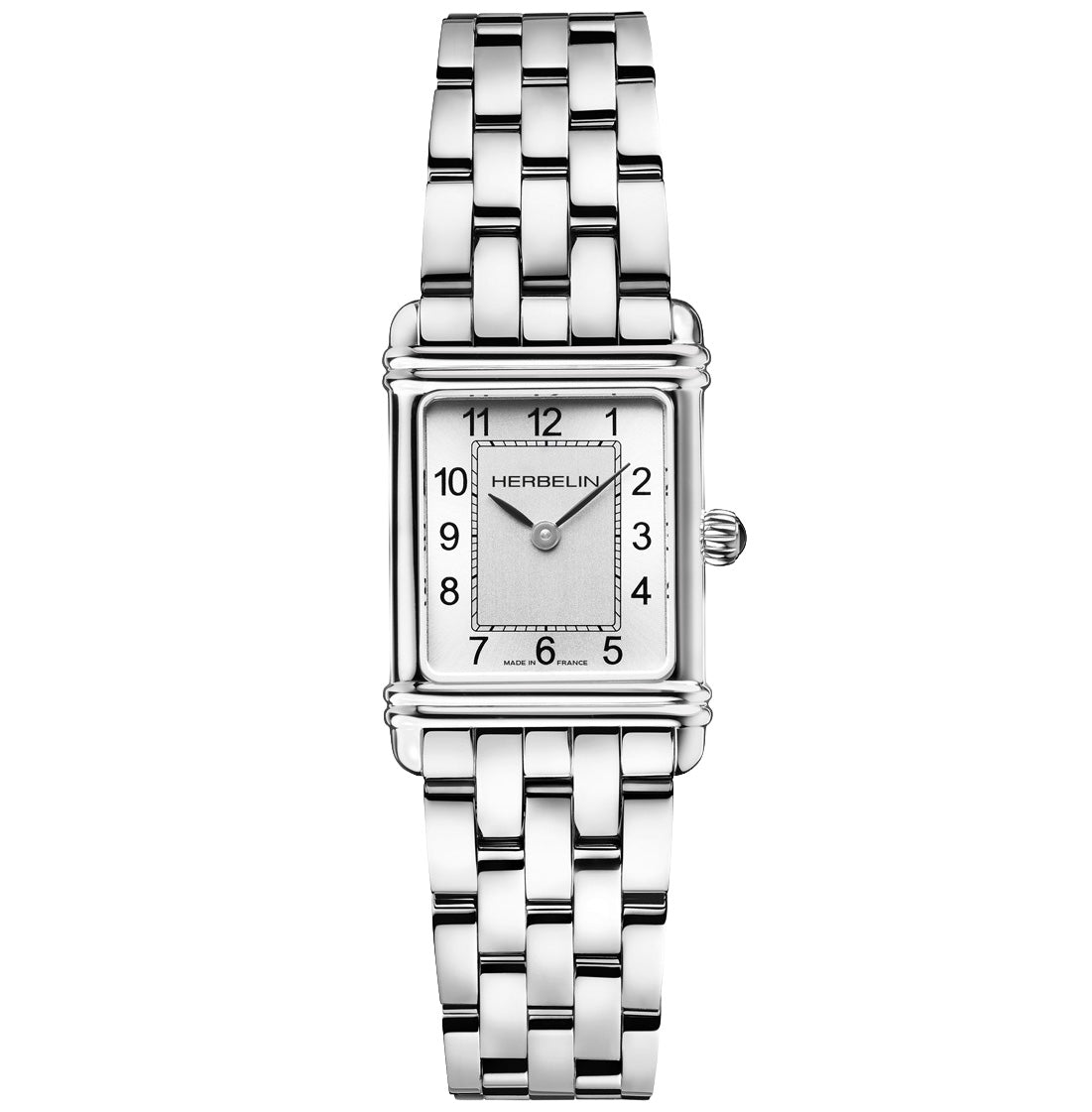 エルブラン HERBELIN アールデコ ARTDECO 20.3mm×24.4mm 腕時計 レディース クオーツ H17478B22 スクエア メタルベルト シルバー アラビア数字【60回分割手数料無料！】