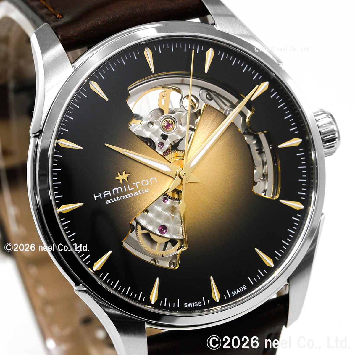 ハミルトン HAMILTON ジャズマスター オープン ハート オート 40mm H32675501 腕時計 メンズ 自動巻き JAZZMASTER【2026 新作】【正規品】【60回分割手数料無料！】