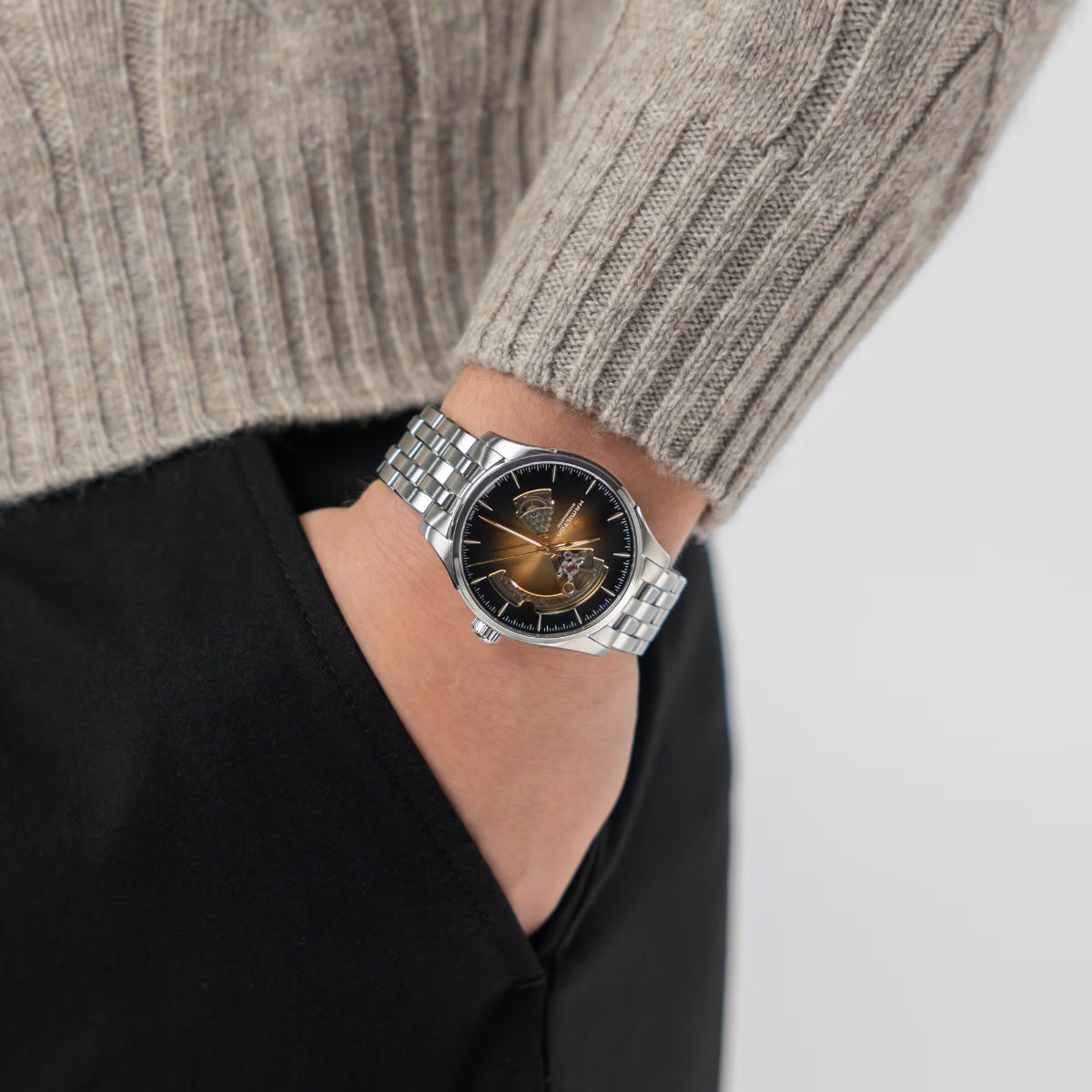 ハミルトン HAMILTON ジャズマスター オープン ハート オート 42mm H32705180 腕時計 メンズ 自動巻き JAZZMASTER【2026 新作】【正規品】【60回分割手数料無料！】