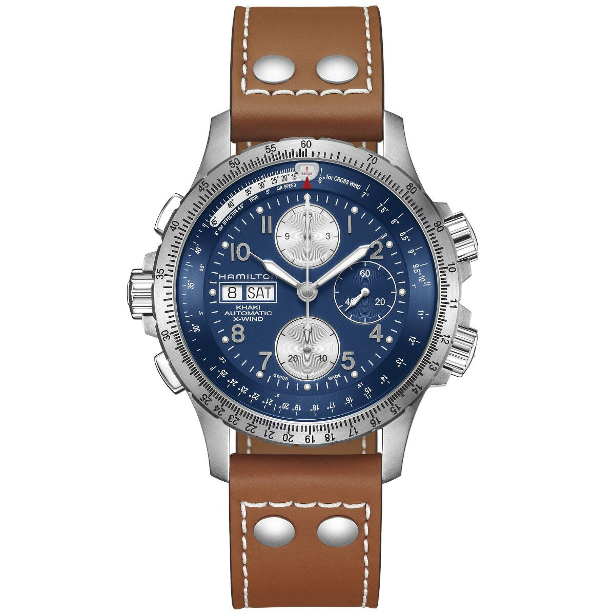 ハミルトン HAMILTON カーキ アビエーション X-ウィンド クロノ H77506540 腕時計 自動巻き KHAKI AVIATION X-WIND【2025 新作】【正規品】【60回分割手数料無料！】