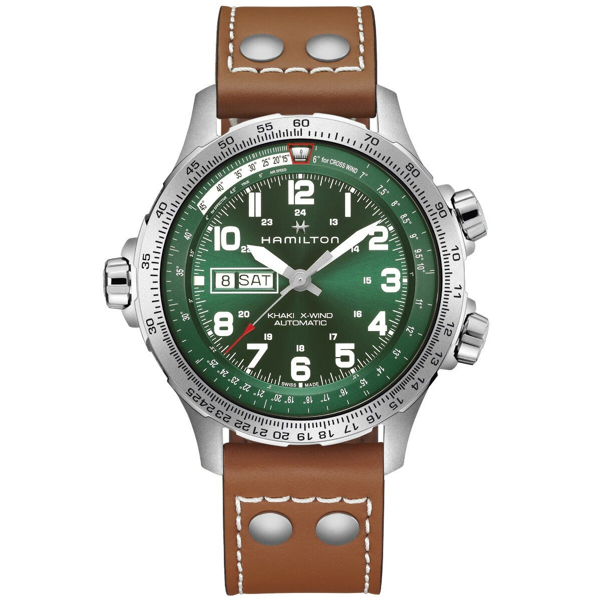 ハミルトン HAMILTON カーキ アビエーション X-ウィンド H77735560 腕時計 自動巻き KHAKI AVIATION X-WIND【2025 新作】【正規品】【60回分割手数料無料！】