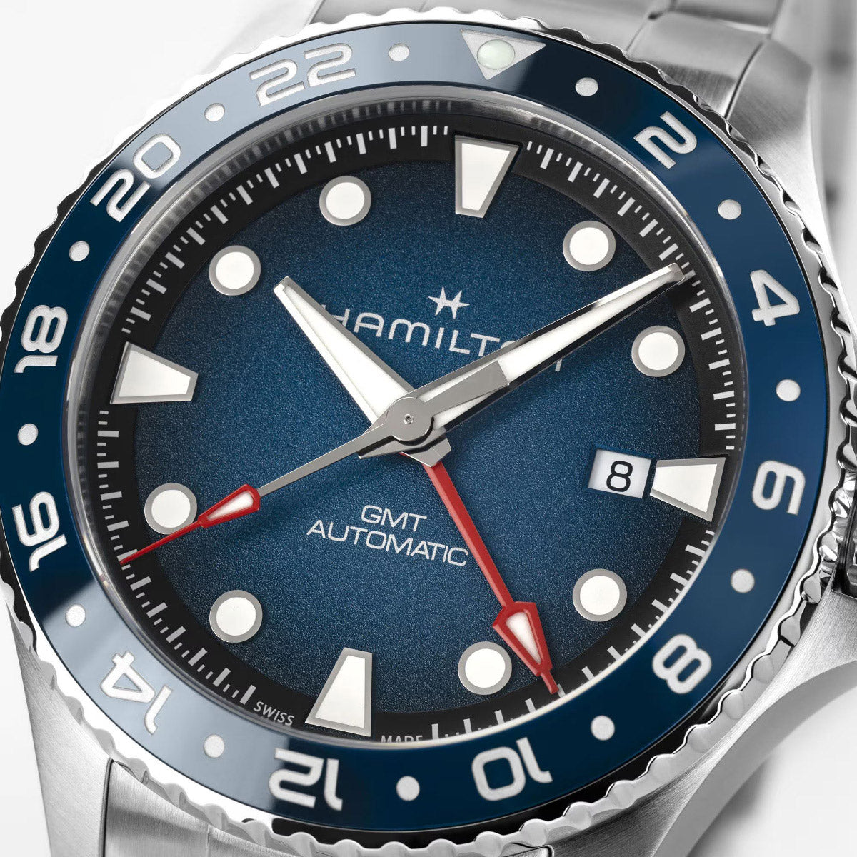 ハミルトン HAMILTON カーキ ネイビー スキューバ GMT H82535140 腕時計 メンズ 自動巻き ダイバーズ KHAKI NAVY【2026 新作】【正規品】【60回分割手数料無料！】