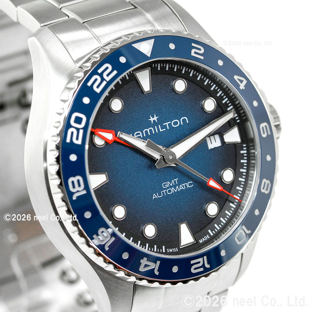 ハミルトン HAMILTON カーキ ネイビー スキューバ GMT H82535140 腕時計 メンズ 自動巻き ダイバーズ KHAKI NAVY【2026 新作】【正規品】【60回分割手数料無料！】