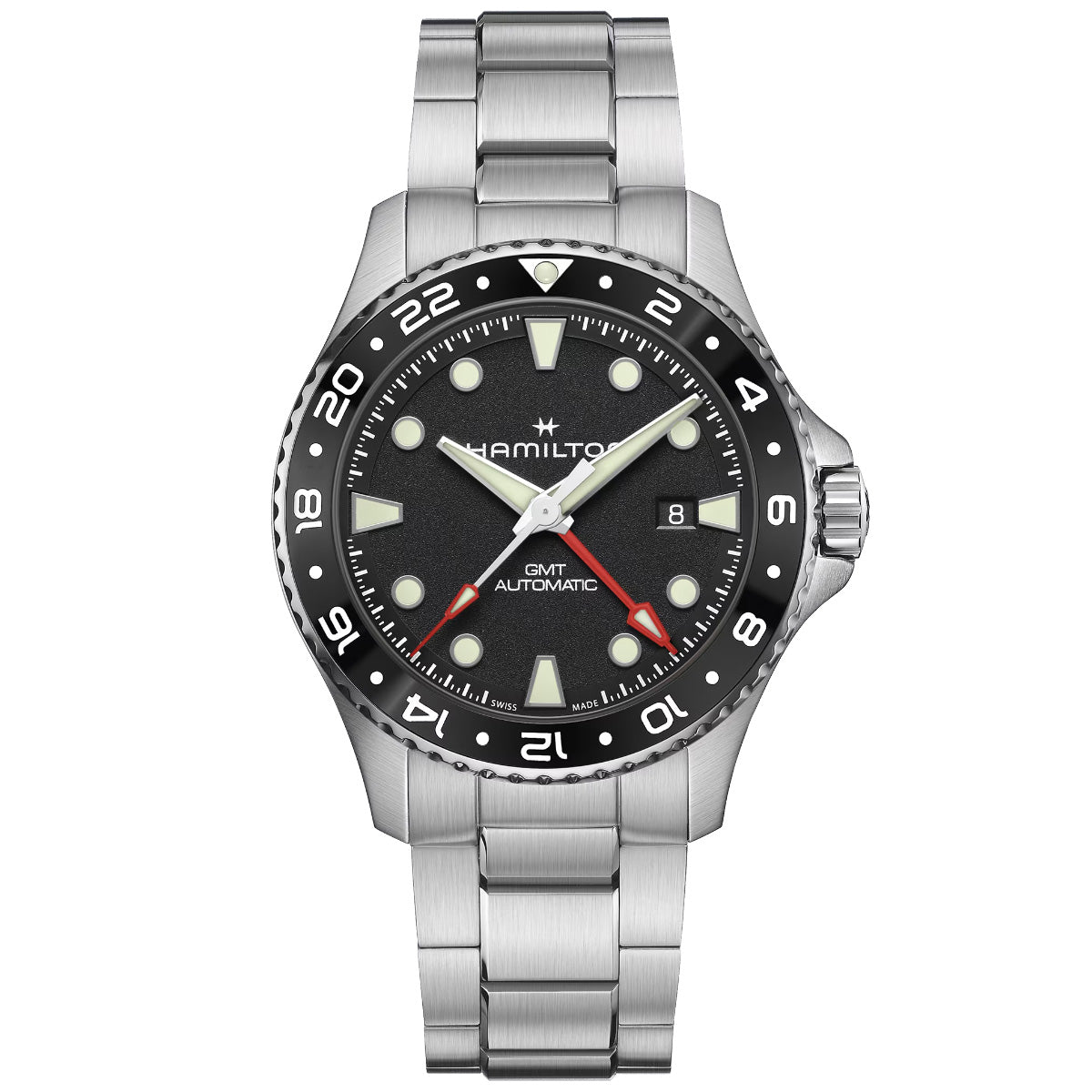 ハミルトン HAMILTON カーキ ネイビー スキューバ GMT H82555130 腕時計 メンズ 自動巻き ダイバーズ KHAKI NAVY【2026 新作】【正規品】【60回分割手数料無料！】