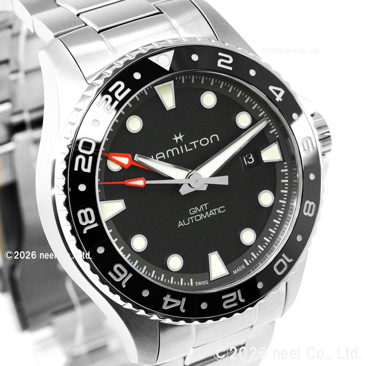 ハミルトン HAMILTON カーキ ネイビー スキューバ GMT H82555130 腕時計 メンズ 自動巻き ダイバーズ KHAKI NAVY【2026 新作】【正規品】【60回分割手数料無料！】