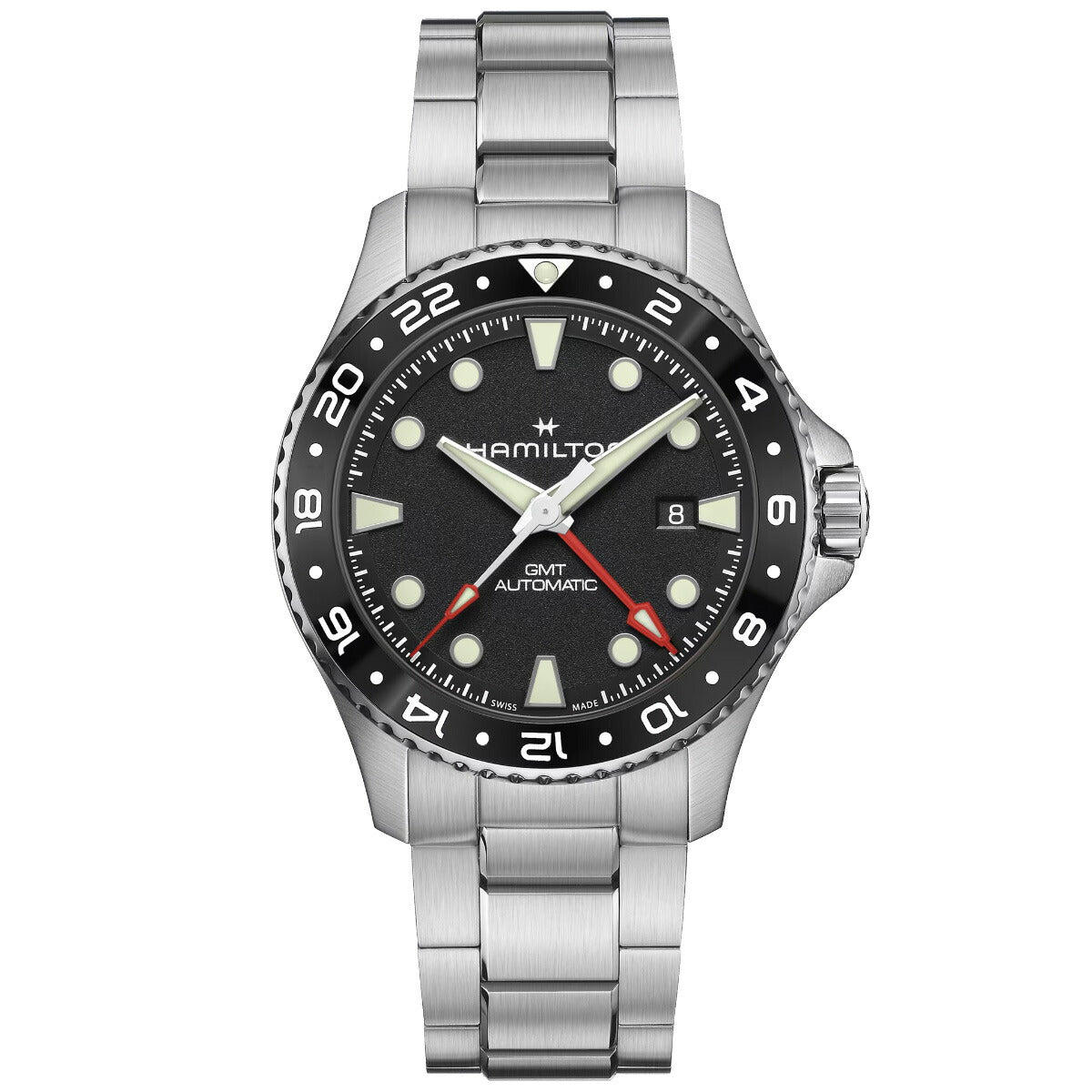 ハミルトン HAMILTON カーキ ネイビー スキューバ GMT H82555130 腕時計 メンズ 自動巻き ダイバーズ KHAKI NAVY【2026 新作】【正規品】【60回分割手数料無料！】