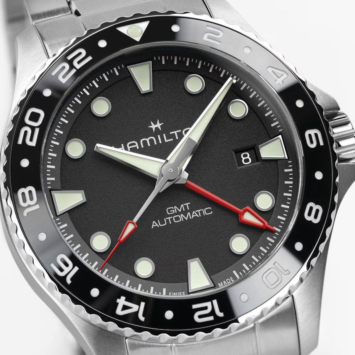 ハミルトン HAMILTON カーキ ネイビー スキューバ GMT H82555130 腕時計 メンズ 自動巻き ダイバーズ KHAKI NAVY【2026 新作】【正規品】【60回分割手数料無料！】
