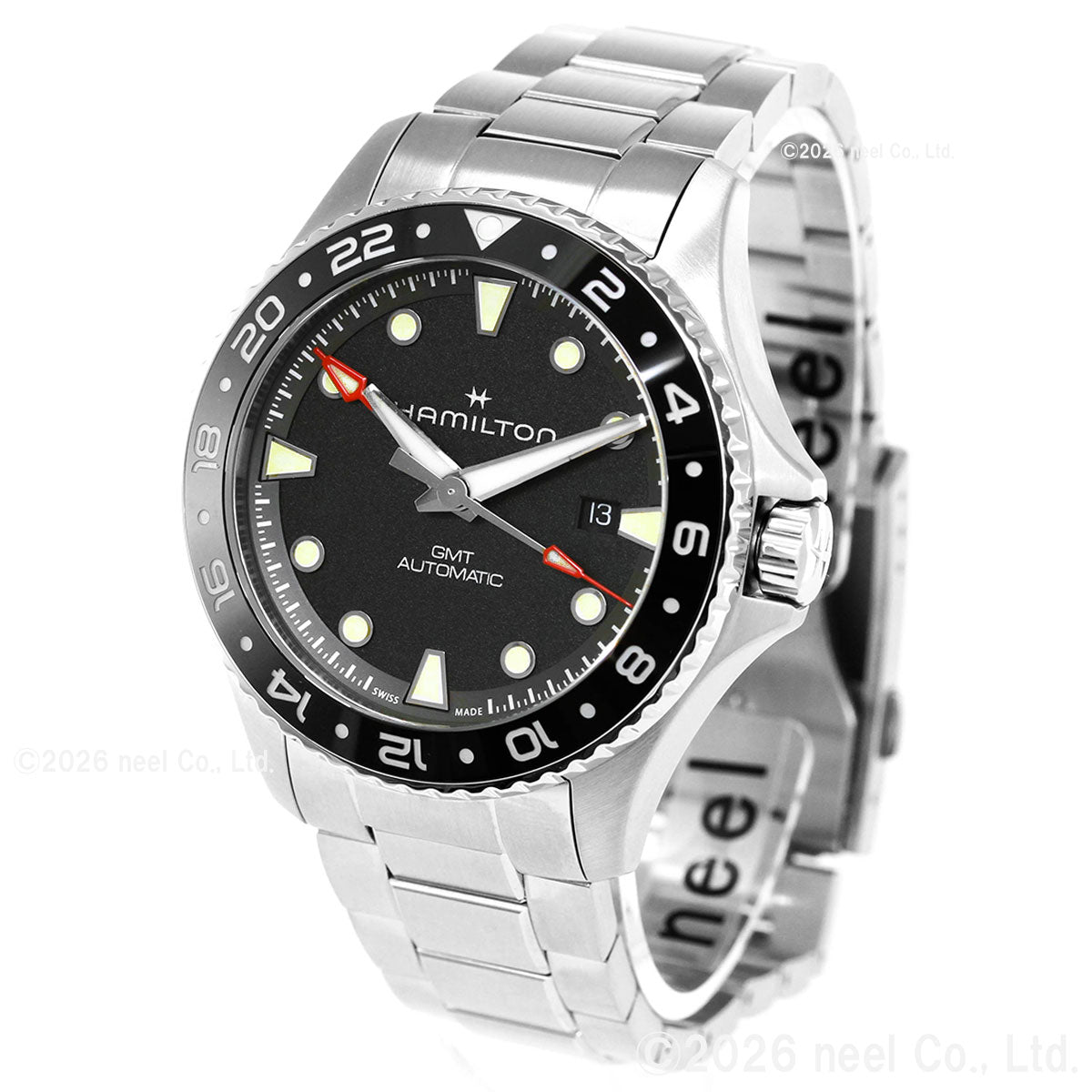 ハミルトン HAMILTON カーキ ネイビー スキューバ GMT H82555130 腕時計 メンズ 自動巻き ダイバーズ KHAKI NAVY【2026 新作】【正規品】【60回分割手数料無料！】