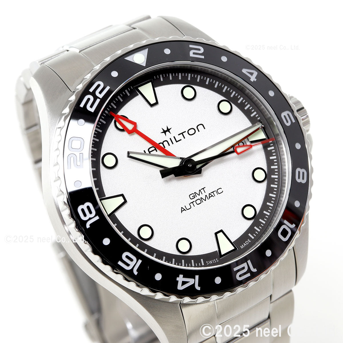 ハミルトン HAMILTON カーキ ネイビー スキューバ GMT オート 43mm H82555150 腕時計 メンズ 自動巻き KHAKI NAVY SCUBA AUTOMATIC【2025 新作】【正規品】【60回分割手数料無料！】