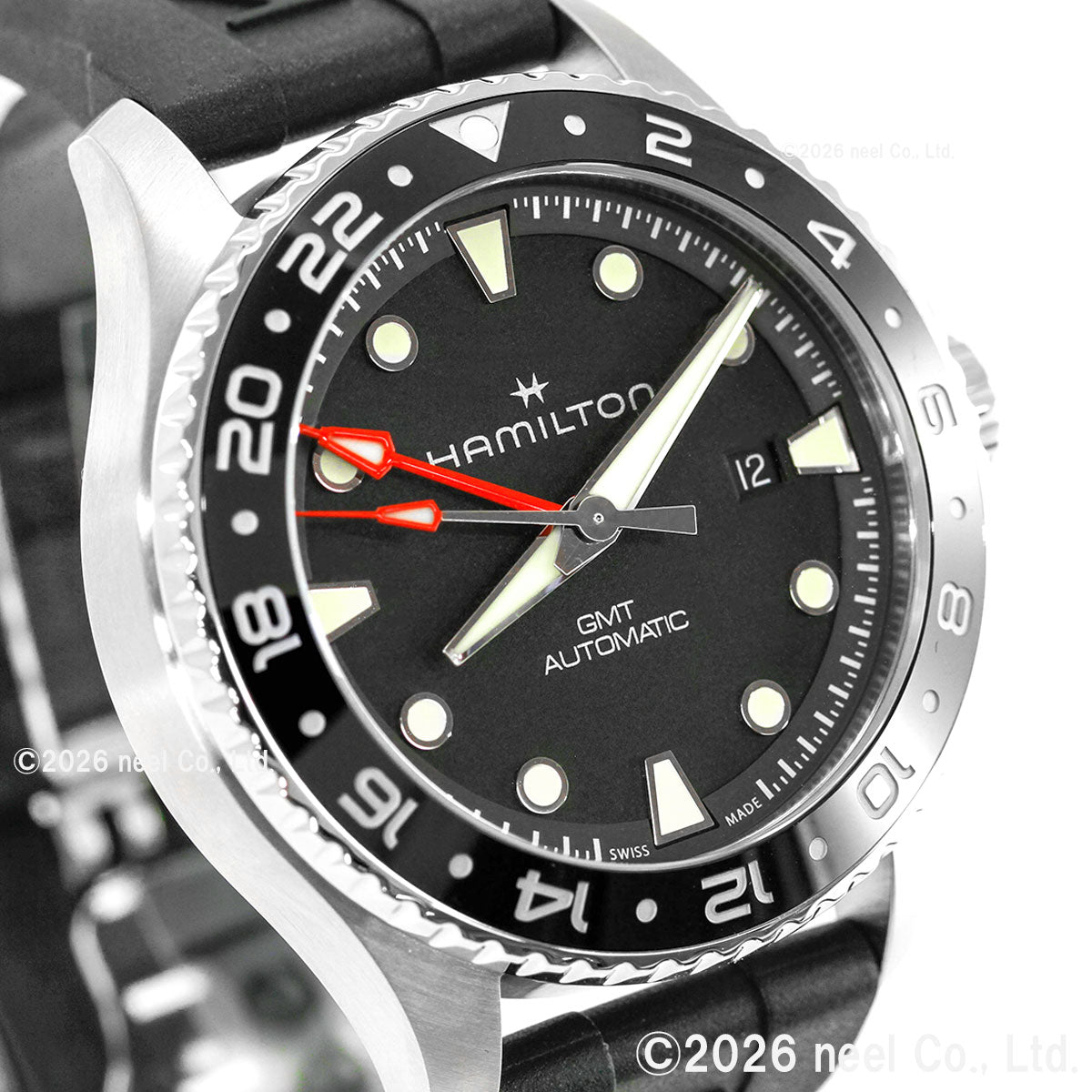 ハミルトン HAMILTON カーキ ネイビー スキューバ GMT H82555330 腕時計 メンズ 自動巻き ダイバーズ KHAKI NAVY【2026 新作】【正規品】【60回分割手数料無料！】