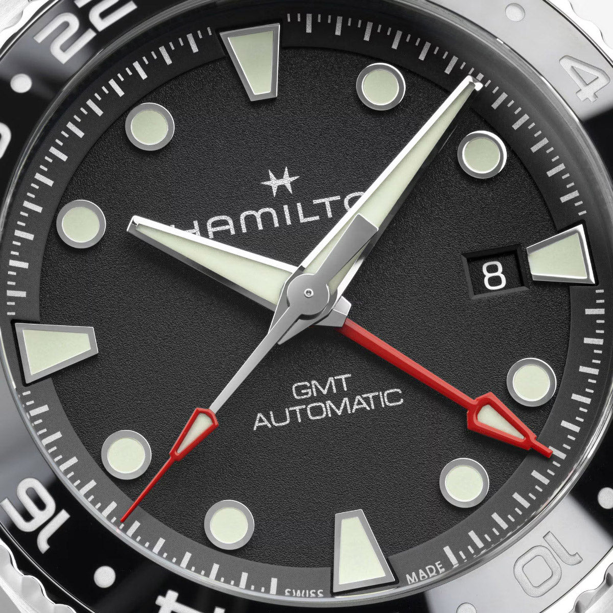 ハミルトン HAMILTON カーキ ネイビー スキューバ GMT H82555330 腕時計 メンズ 自動巻き ダイバーズ KHAKI NAVY【2026 新作】【正規品】【60回分割手数料無料！】