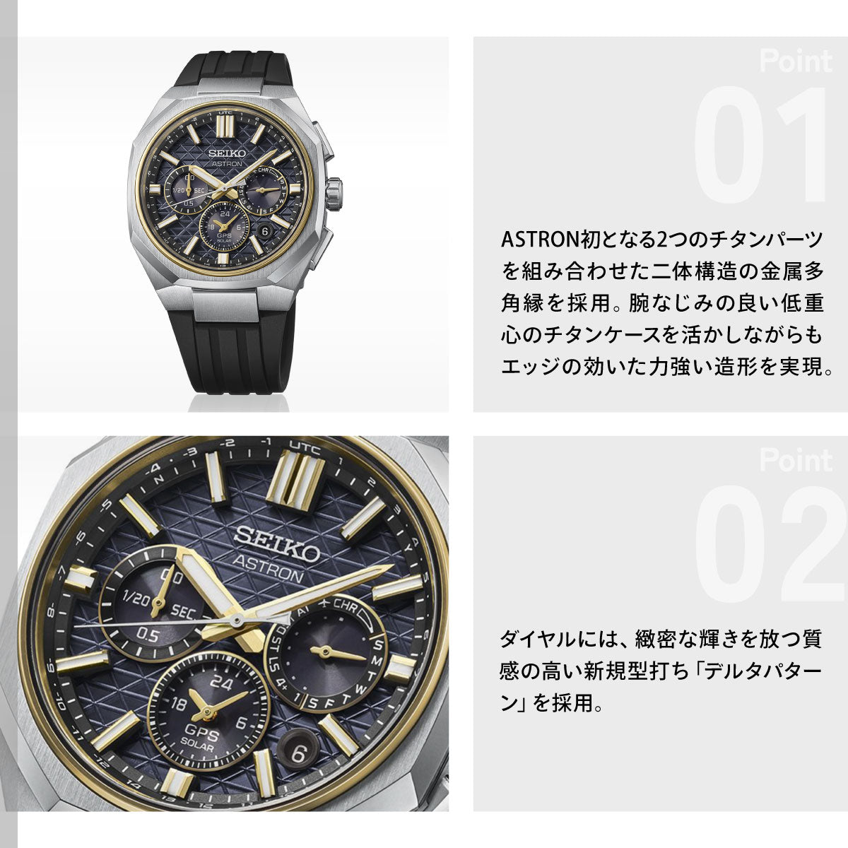 セイコー アストロン HAB003J GPSソーラーウォッチ GPS衛星電波時計