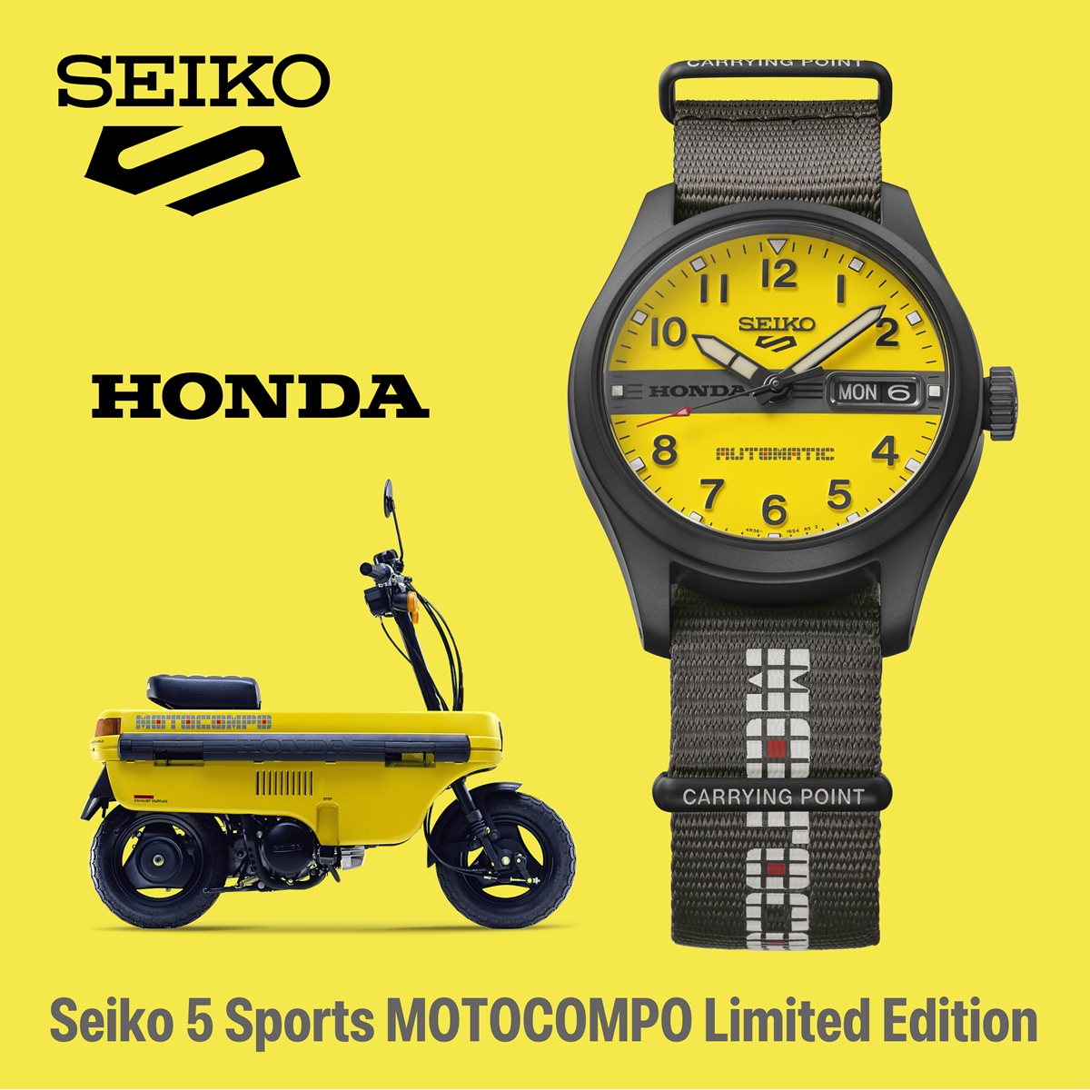セイコー5 スポーツ SEIKO 5 SPORTS 自動巻き MOTOCOMPO コラボ限定 腕時計 メンズ セイコーファイブ フィールド Field Series HDB010J モトコンポ【2026 新作】