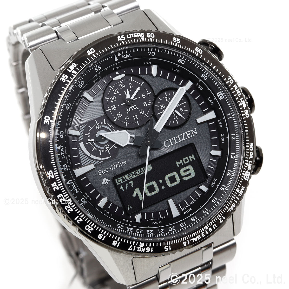 シチズン プロマスター スカイ エコドライブ 腕時計 メンズ JV2006-55H ソーラー クロノグラフ アナデジ CITIZEN PROMASTER SKY【2025 新作】