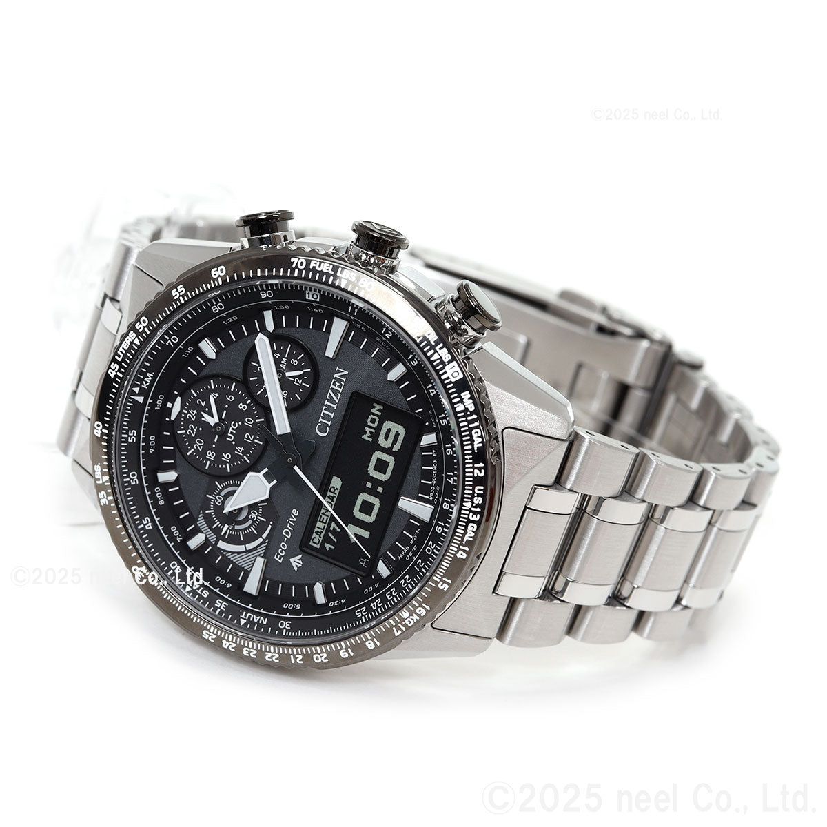 シチズン プロマスター スカイ エコドライブ 腕時計 メンズ JV2006-55H ソーラー クロノグラフ アナデジ CITIZEN PROMASTER SKY【2025 新作】