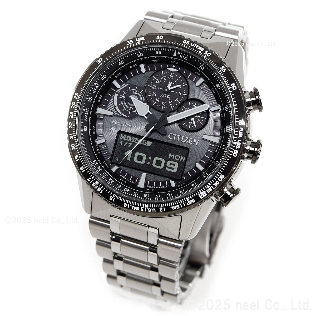シチズン プロマスター スカイ エコドライブ 腕時計 メンズ JV2006-55H ソーラー クロノグラフ アナデジ CITIZEN PROMASTER SKY【2025 新作】