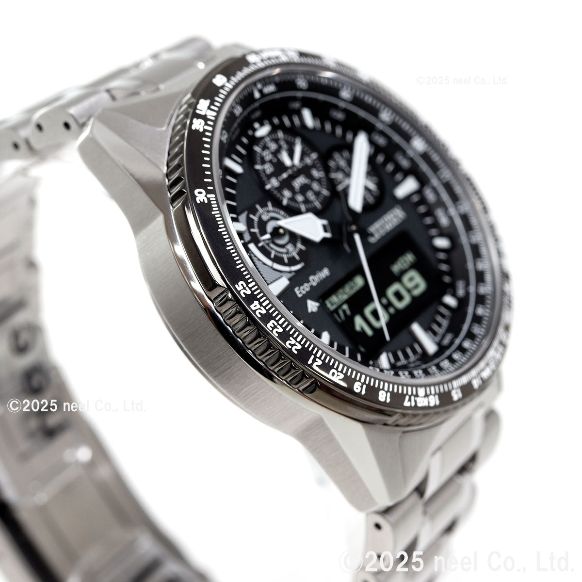 シチズン プロマスター スカイ エコドライブ 腕時計 メンズ JV2006-55H ソーラー クロノグラフ アナデジ CITIZEN PROMASTER SKY【2025 新作】