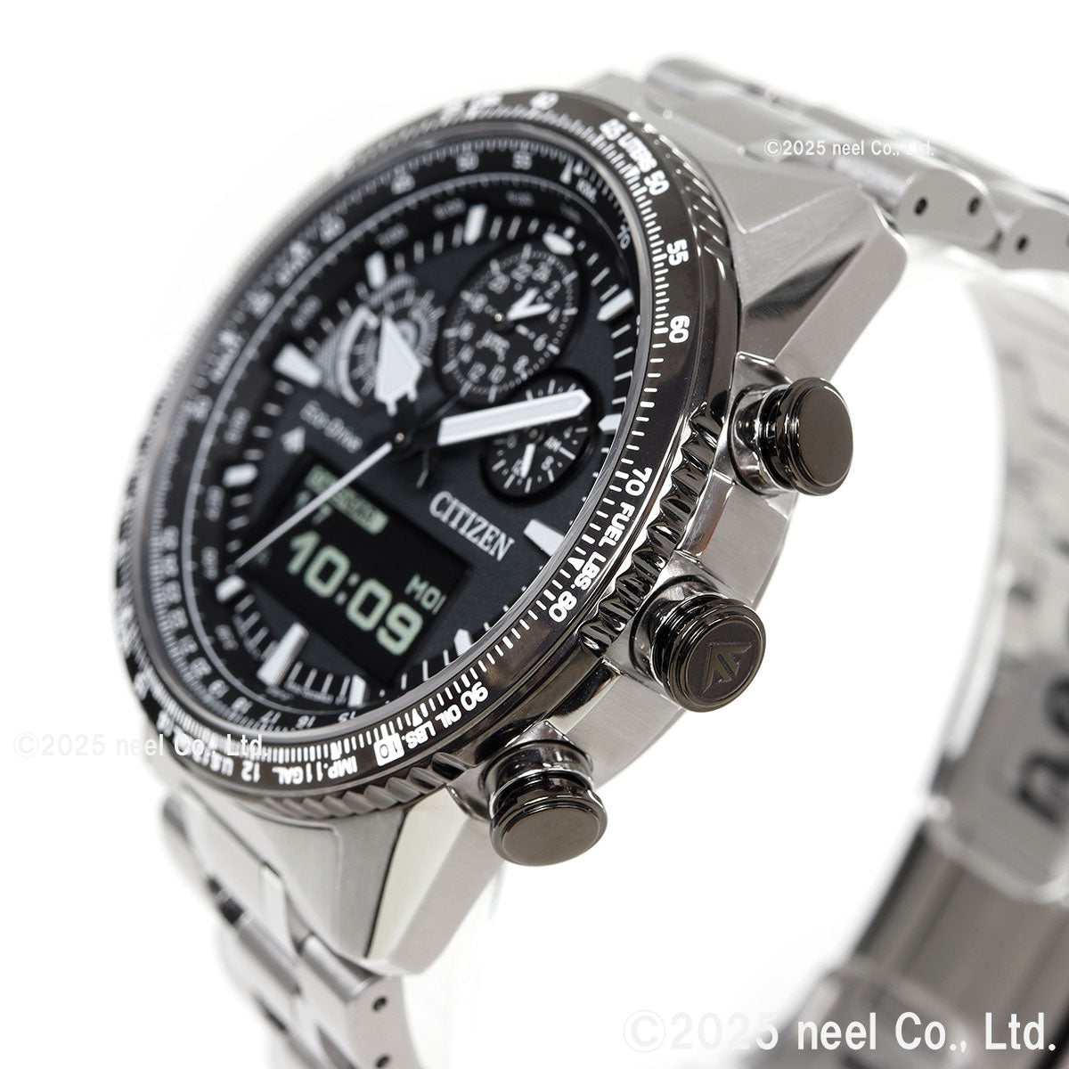 シチズン プロマスター スカイ エコドライブ 腕時計 メンズ JV2006-55H ソーラー クロノグラフ アナデジ CITIZEN PROMASTER SKY【2025 新作】