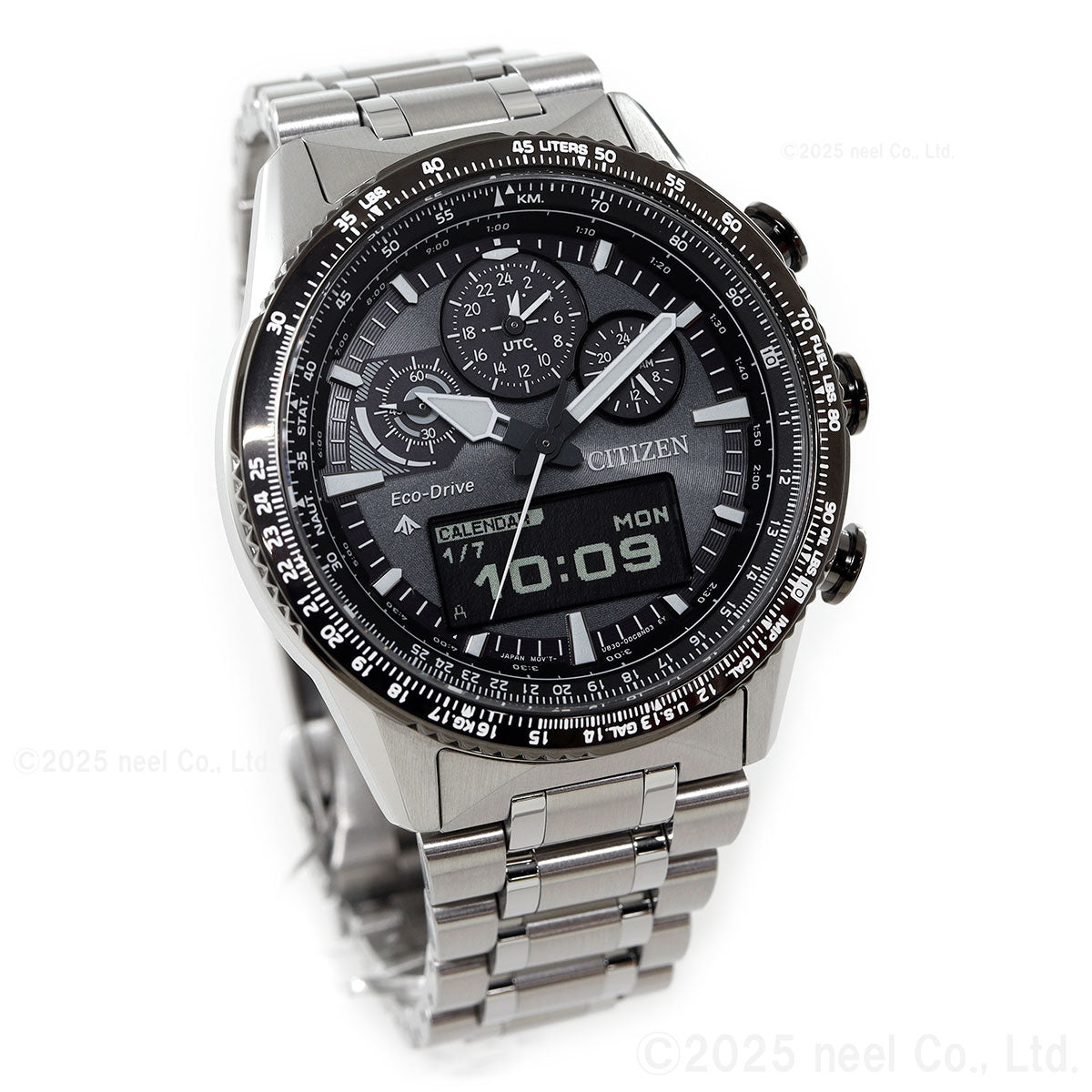 シチズン プロマスター スカイ エコドライブ 腕時計 メンズ JV2006-55H ソーラー クロノグラフ アナデジ CITIZEN PROMASTER SKY【2025 新作】