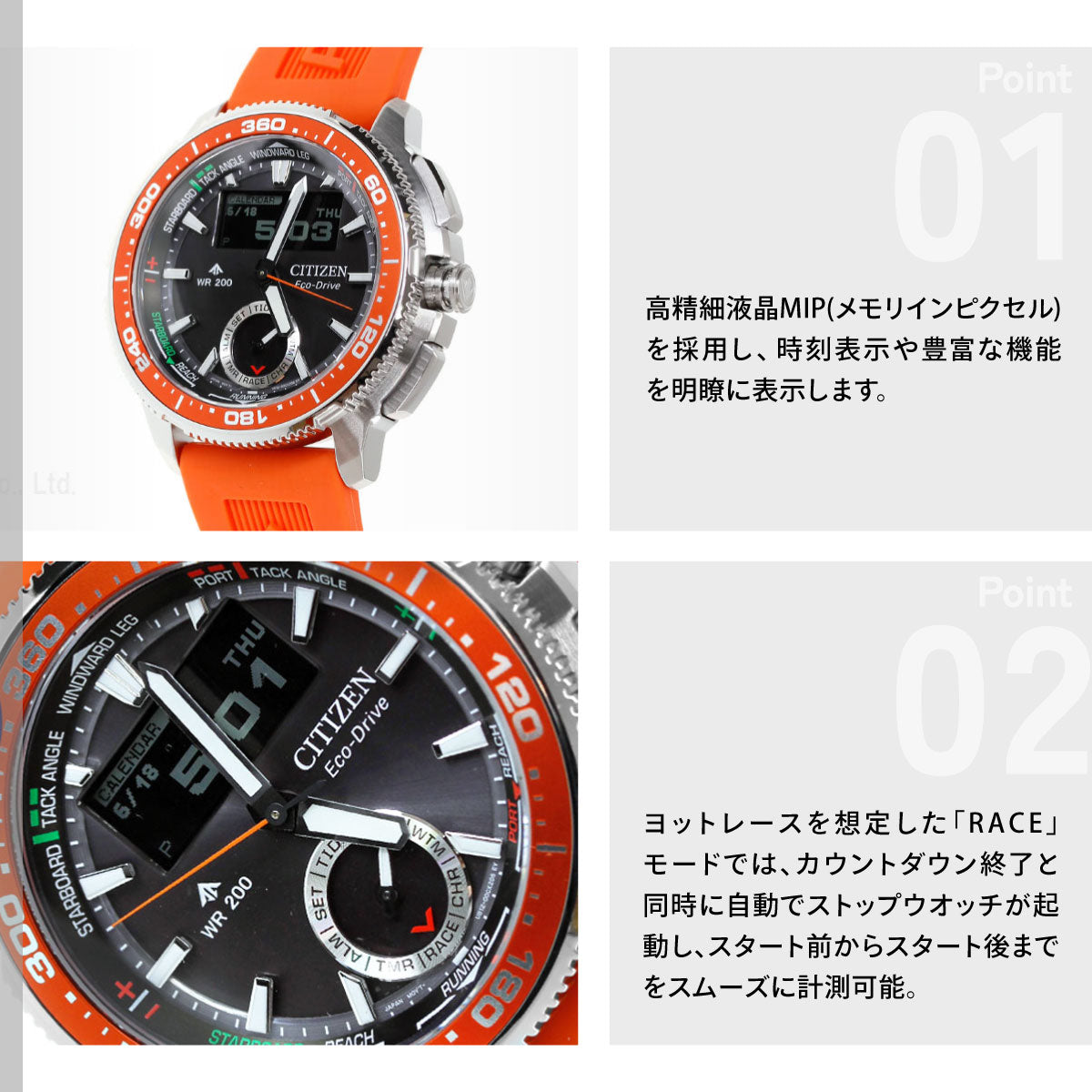 シチズン プロマスター マリン エコドライブ コンビネーションウオッチ Wave Tracker 腕時計 メンズ JV3000-13E ソーラー CITIZEN PROMASTER MARINE【2026 新作】