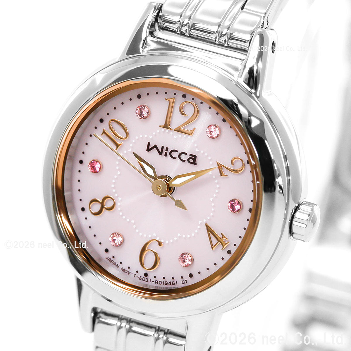 シチズン ウィッカ CITIZEN wicca ソーラー エコドライブ 腕時計 レディース スワロフスキーモデル KH9-914-93