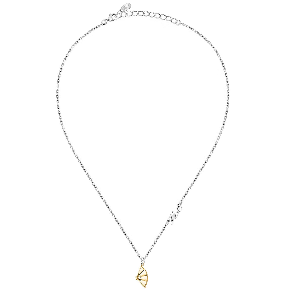 カール ラガーフェルド KARL LAGERFELD ネックレス ペンダント アクセサリー チャームコレクション Charm Collection シルバー イエローゴールド ファン チャーム KLAYD07