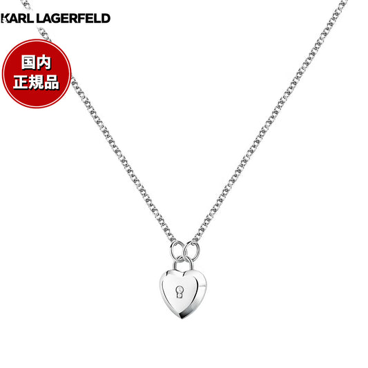 カール ラガーフェルド KARL LAGERFELD ネックレス ペンダント アクセサリー チャームコレクション Charm Collection シルバー クリスタル ホワイト ハート チャーム KLAYD08
