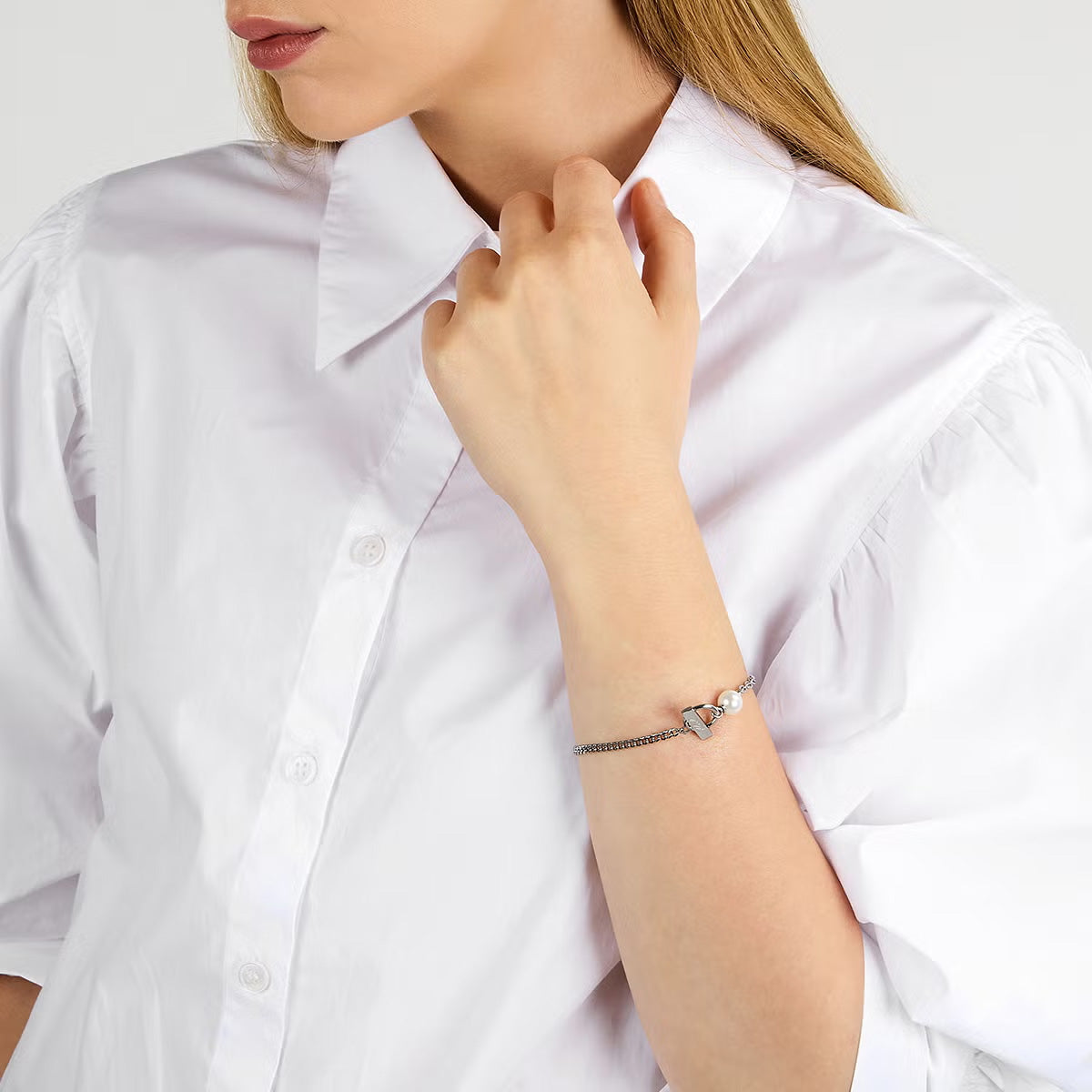 カール ラガーフェルド KARL LAGERFELD ブレスレット アクセサリー パールコレクション Pearl Collection シルバー シェル パール ホワイト KLAYR07